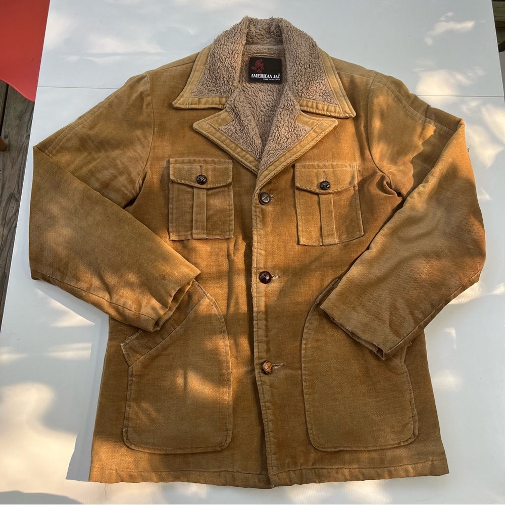 Vintage American Jac sherpa lined trucker jacket